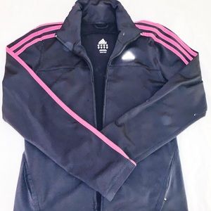 ADIDAS BLACK AND PINK ZIP UP!!